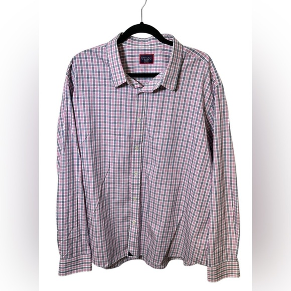 UNTUCKit‎ Long Sleeve Button Down Shirt Size XXL 100% Cotton Pink Blue White - Picture 1 of 4